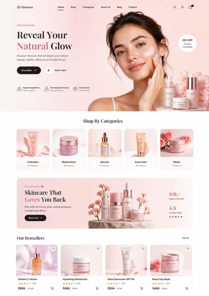 Landing page design