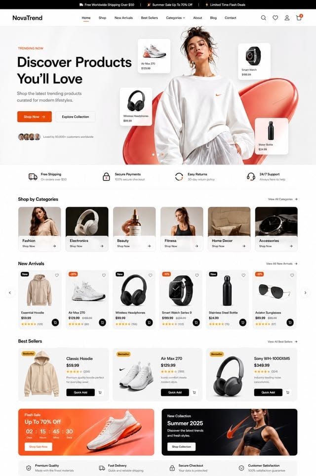Shopify store design